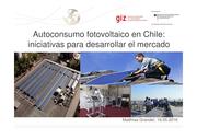 PV-self consumption in Chile - Presentation (spanish)