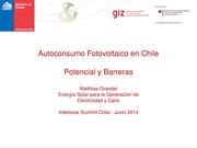 PV-Self-Consumption in Chile - Potential and Barriers (spanish)