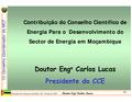 PT-Contribuição do Conselho Científico de Energia Para o Desenvolvimento do Sector de Energia em Moçambique-Carlos Lucas.PDF